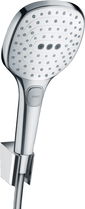 Set dus Hansgrohe Raindance Select E 120 Porter crom include furtun 1 60m alb-crom