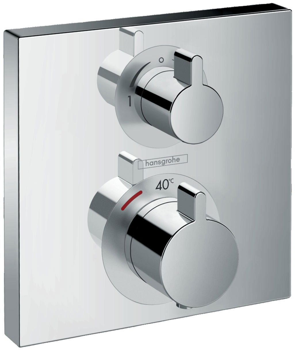 Baterie cada - dus termostatata Hansgrohe Ecostat E cu montaj incastrat necesita corp ingropat