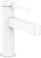 Baterie lavoar Hansgrohe Finoris 100 ventil push-open alb mat