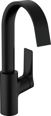 Baterie lavoar Hansgrohe Vivenis 210 cu pipa rotativa ventil pop-up negru mat
