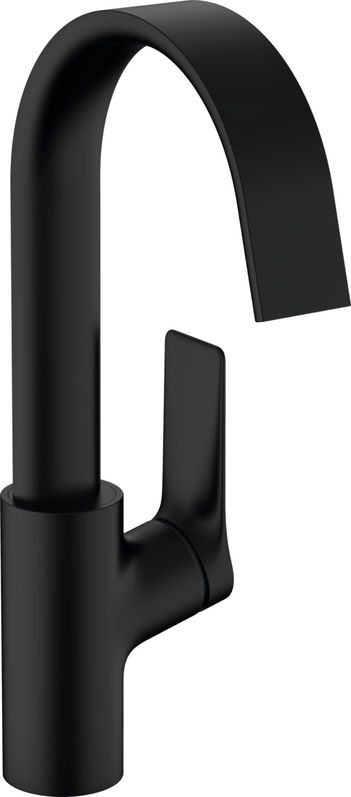 Baterie lavoar Hansgrohe Vivenis 210 cu pipa rotativa ventil pop-up negru mat