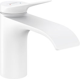 Baterie lavoar Hansgrohe Vivenis 80 ventil pop-up alb mat