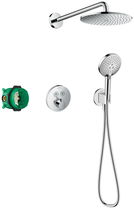 Sistem de dus incastrat termostatat Hansgrohe Raindance S 240 ShowerSelect S cu 2 consumatori crom