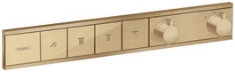 Baterie cada - dus termostatata Hansgrohe RainSelect cu 4 functii montaj incastrat necesita corp ingropat bronz periat