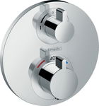 Baterie cada - dus termostatata Hansgrohe Ecostat S cu montaj incastrat necesita corp ingropat
