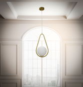 Lustra Glamy Drop Auriu / Alb