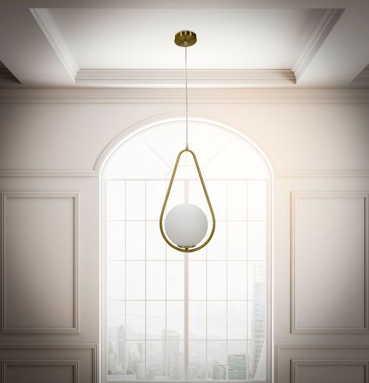 Lustra Glamy Drop Auriu / Alb