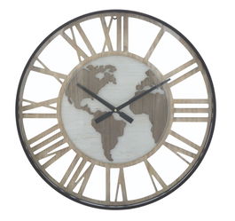 Ceas de perete World Class Natural / Negru, Ø60 cm