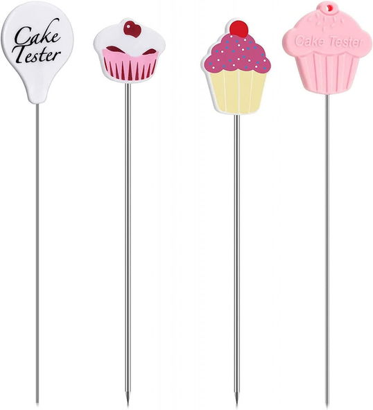 Set de 4 testere de tort SUWYNJ, otel inoxidabil, multicolor, 17-19 cm