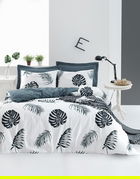 Lenjerie de pat dubla king size, Mijolnir, Dominik 183MJF78211, 3 piese, bumbac ranforce, multicolor