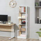 HomCom biblioteca de perete, 5 rafturi, 45x21x170 cm, alb | AOSOM RO