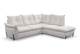 Coltar Almeris Ivoir Extensibil, Sezlong pe Dreapta, cu Lada de Depozitare, Perne Incluse, l250xA220xH95 cm