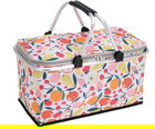 Geanta termoizolanta Fruits w background white, 35L, poliester, multicolor