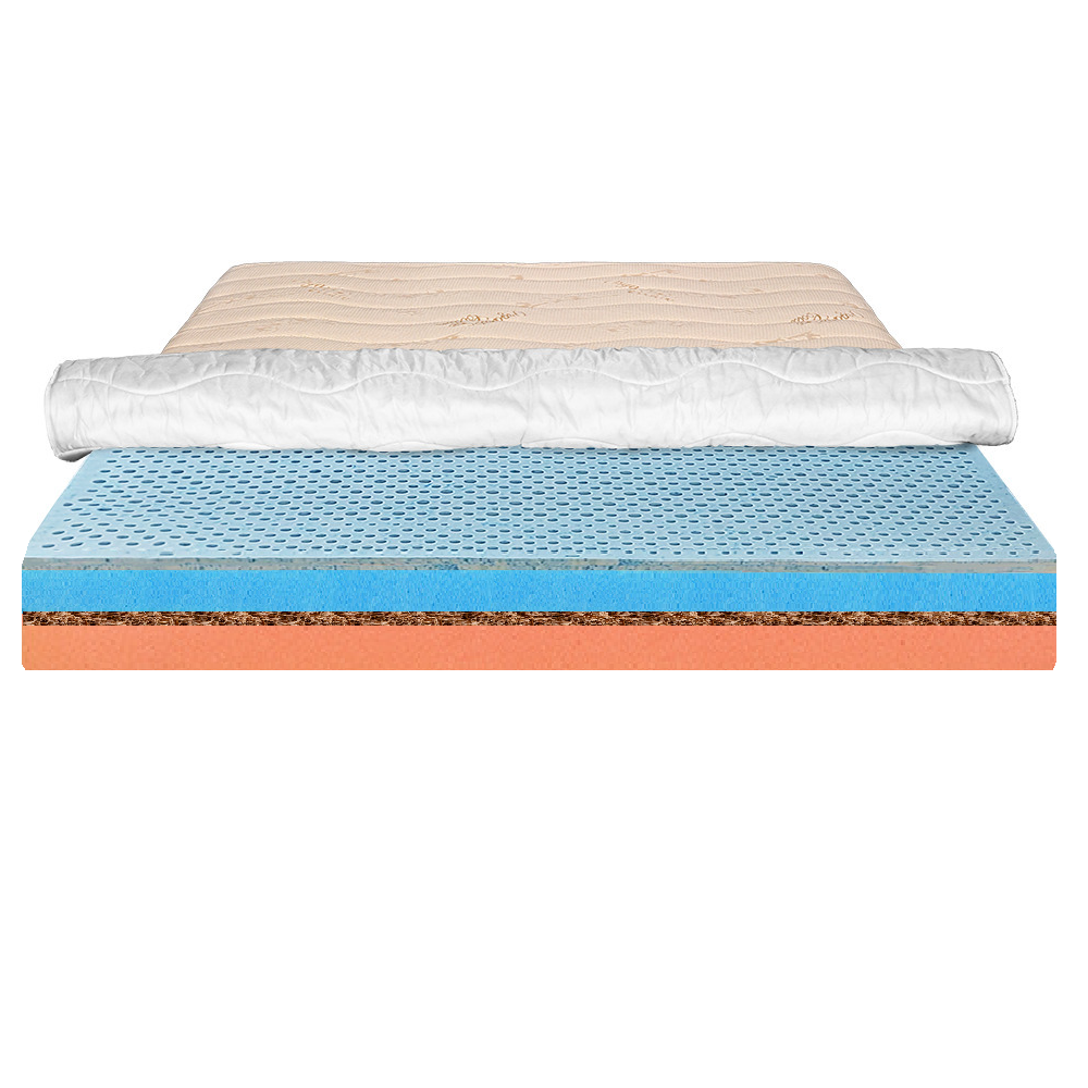 Saltea de pat Ortopedica pentru copii, 70x140 - Latex, Cocos, Husa Bumbac, Econatura