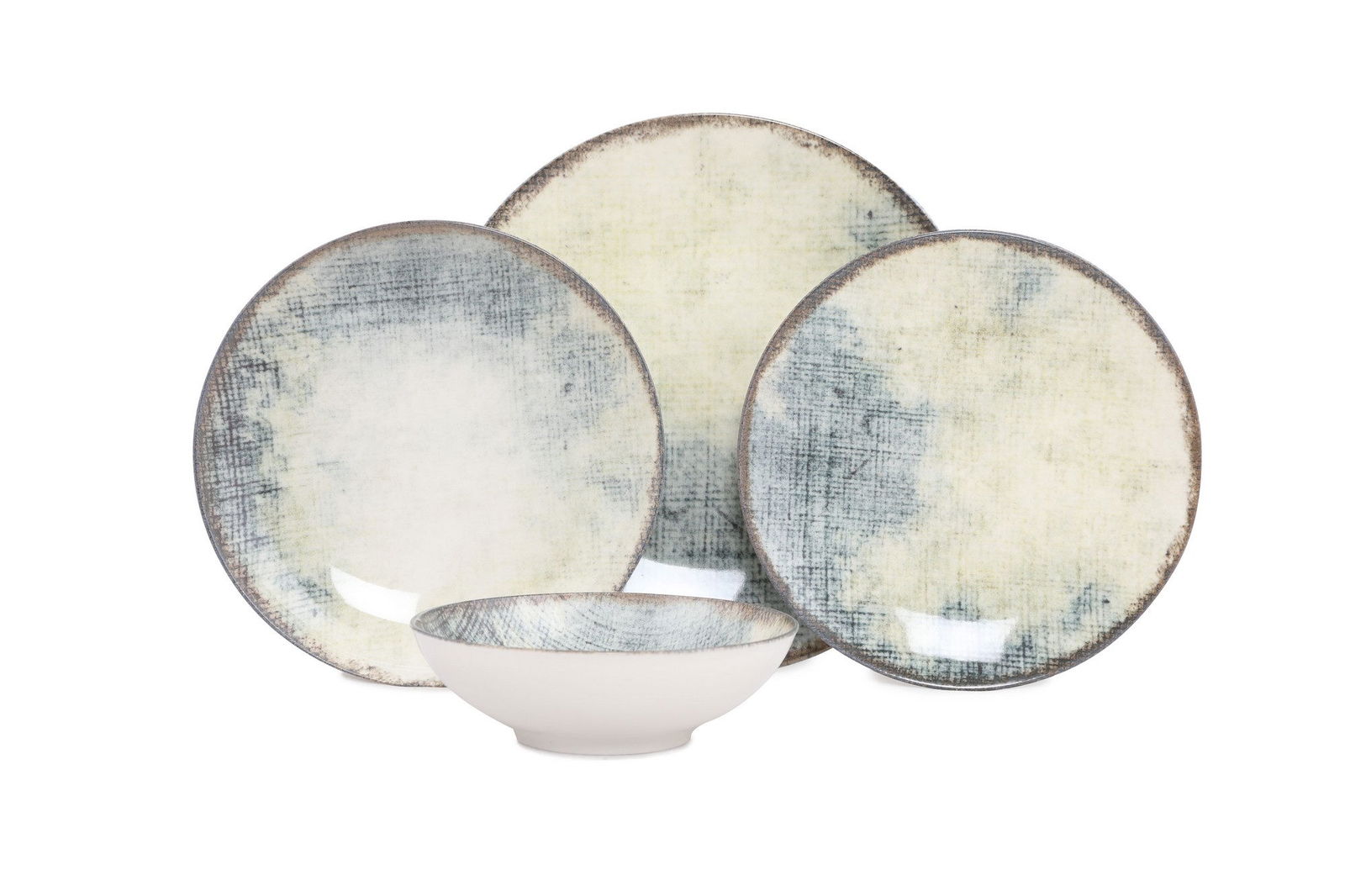Set vesela din portelan, Gulby Multicolor, 24 piese