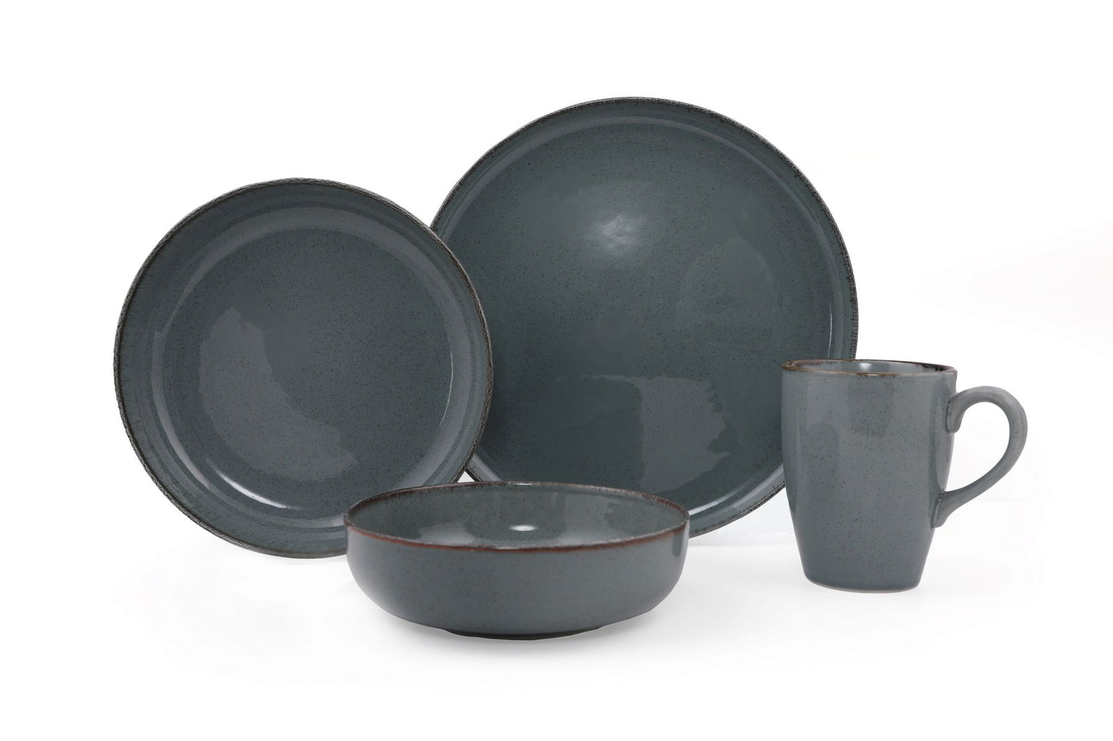 Set vesela din portelan, Mondsee Gri, 16 piese