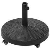 Outsunny Baza pentru Umbrela de Soare de 38mm e 48mm in Rasina si Otel Negru ∅52 x 41cm