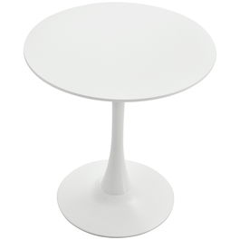 Homcom  Masa de Cocktail Rotunda Minimal cu Baza din Metal Alb D70 x 73 cm