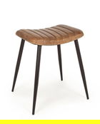 Scaun Nadira, Bizzotto, piele naturala, 45x39x56 cm, maro