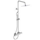 Coloana de dus Ideal Standard IdealRain cu baterie termostatata Ceratherm T100 si palarie Square 200mm