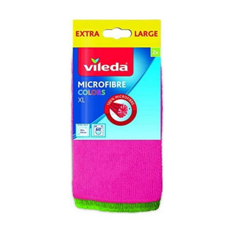 Set 2 lavete, Vileda, XL, asortate, 34 x 36 cm, microfibra, multicolor