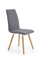Scaun tapitat cu stofa si picioare din lemn, Kai-282 Gri / Natural, l44xA56xH93 cm
