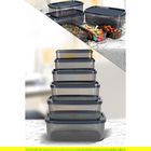 Set 6 cutii alimentare Sweet, Fremont, plastic, antracit