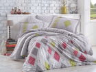 Lenjerie de pat pentru o persoana, 3 piese, 100% bumbac poplin, Hobby, Rhapsody Grey, multicolora
