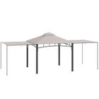 Outsunny 3 x 3 (m) Foisor Exterior cu Copertina Dubla Reglabila, Copertina pentru Acoperis Dublu, Trei Dimensiuni | AOSOM RO
