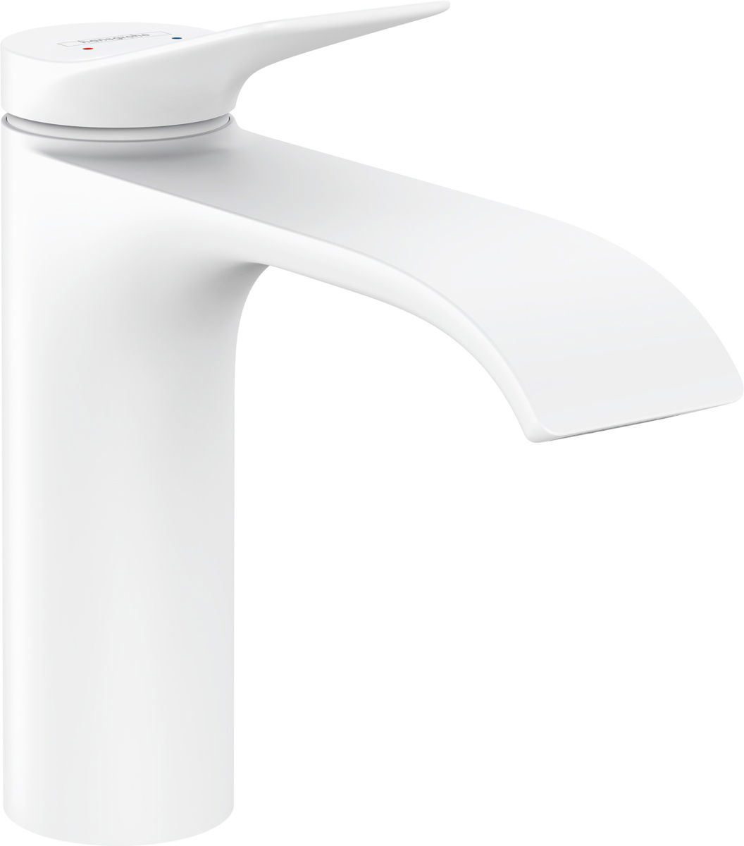 Baterie lavoar Hansgrohe Vivenis 110 fara ventil alb mat