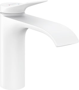Baterie lavoar Hansgrohe Vivenis 110 fara ventil alb mat