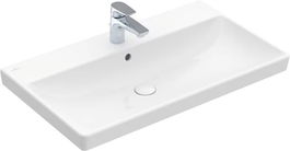 Lavoar Villeroy & Boch Avento CeramicPlus 80x47 cu preaplin montare pe mobilier alb Alpin
