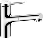 Baterie bucatarie Hansgrohe Zesis M33 150 dus extractibil cu 2 tipuri de jet crom