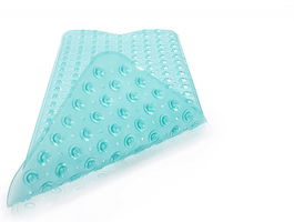 Covoras pentru cada de baie BAJOLEM, PVC, turcoaz, 40 x 100 cm