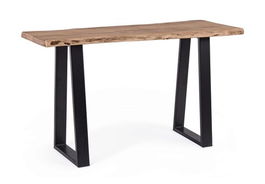 Consola Artur, Bizzotto, 130 x 45 x 76 cm, lemn de salcam/otel
