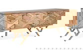 Comoda TV Raida, Bizzotto, 130 x 40 x 51 cm, lemn de salcam