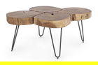 Masuta de cafea Orbital Log, Bizzotto, 90 x 60 x 40 cm, lemn de salcam/otel