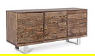 Bufet inferior Stanton, Bizzotto, 160 x 45 x 75 cm, lemn de mango/lemn reciclat/inox