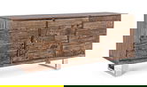 Bufet inferior Stanton, Bizzotto, 160 x 45 x 75 cm, lemn de mango/lemn reciclat/inox