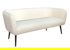 Canapea 3 locuri Avril, Bizzotto, 175 x 70 x 68 cm, otel/poliester Boucle, alb