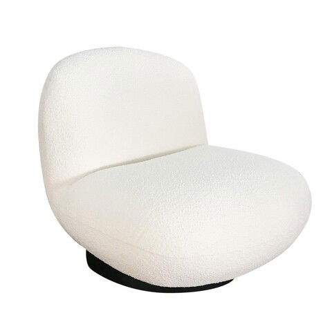 Fotoliu Margot, Bizzotto, 81 x 95 x 71 cm, poliester Boucle, alb