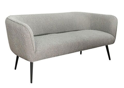 Canapea 2 locuri Avril, Bizzotto, 126 x 70 x 68 cm, otel/poliester Boucle, gri