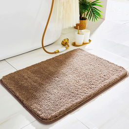 Covoras de baie COSY HOMEER, poliester, maro, 40 x 60 cm