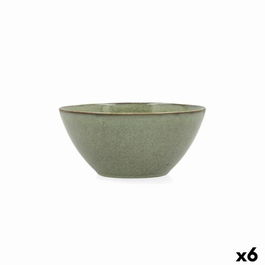 Set 6 boluri, Bidasoa, Ikonic, 15,8 x 15 x 7 cm, ceramica, verde