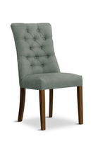 Scaun tapitat cu stofa, cu picioare din lemn Lord Grey / Walnut, l51xA59xH100 cm