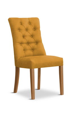 Scaun tapitat cu stofa, cu picioare din lemn Lord Honey / Oak, l51xA59xH100 cm