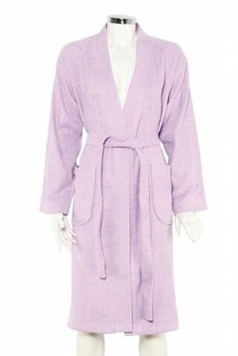 Halat de baie dama, 100% bumbac, Hobby, Smar Liliac