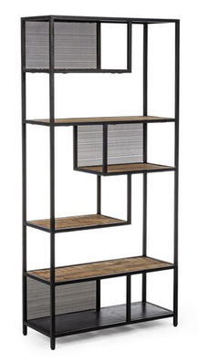 Corp bibilioteca Roderic, Bizzotto, 84 x 35 x 188 cm, otel/lemn de mango