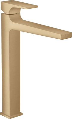 Baterie lavoar Hansgrohe Metropol 260 ventil push-open pentru lavoar tip bol bronz periat