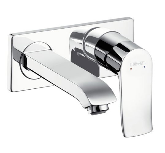 Baterie lavoar Hansgrohe Metris 165 de perete montaj incastrat necesita corp ingropat
